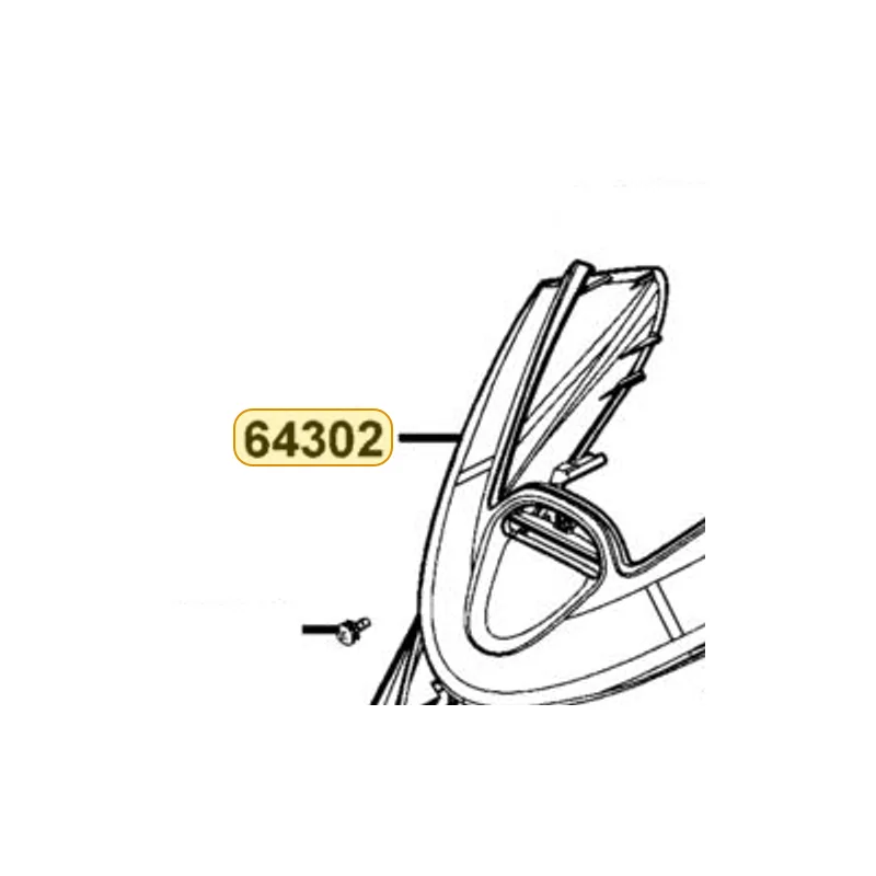 64302-LBA2-305-D1J MOLDING SET FR — diagram cutout