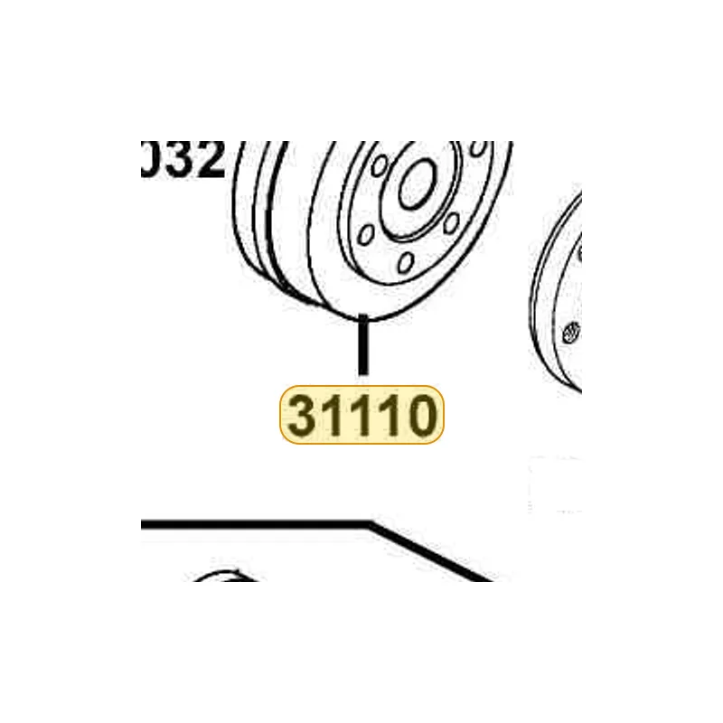 31110-LDG7-900 FLYWHEEL COMP (D402) — diagram cutout