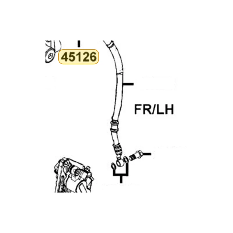 45126-LBA2-E02 HOSE ASSY FR BRAKE (RH) — diagram cutout