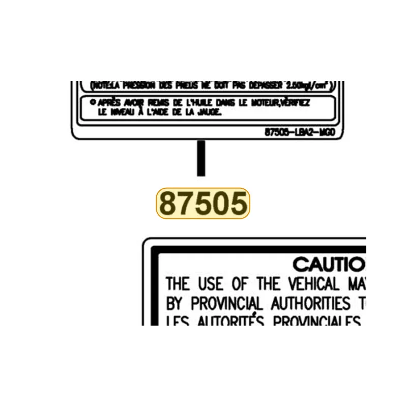 87505-LBA2-MG0-T01 LABEL TIRE — diagram cutout