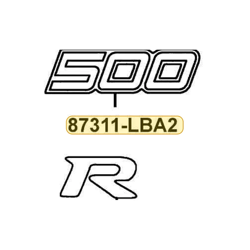87311-LBA2-E00-T01 STRIPE MARK 500 — diagram cutout