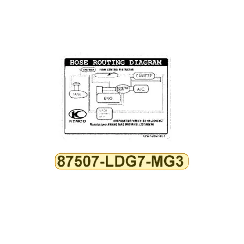 87507-LDG7-MG3-T01 MARK OF CANISTER L/O — diagram cutout