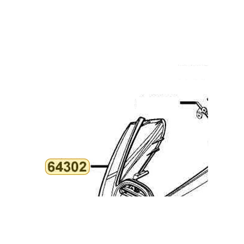 64302-LBA2-305-DD2 MOLDING SET FR — diagram cutout