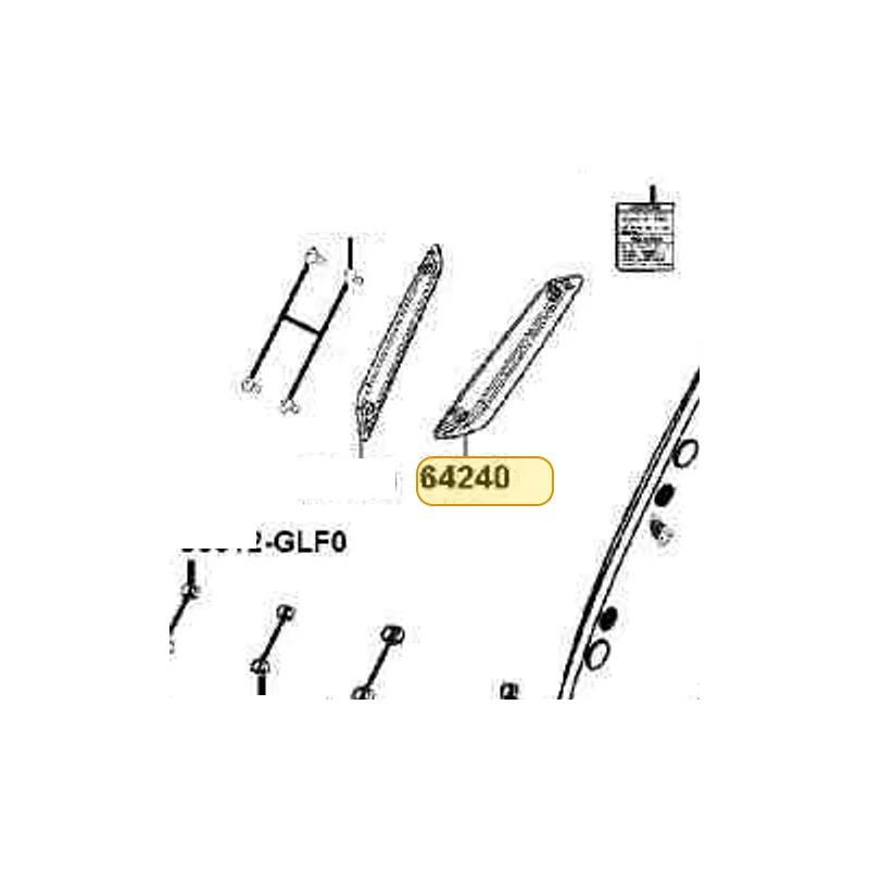 64240-LGR2-E00-N1R COVER L WIND SCREEN (Black) — diagram cutout