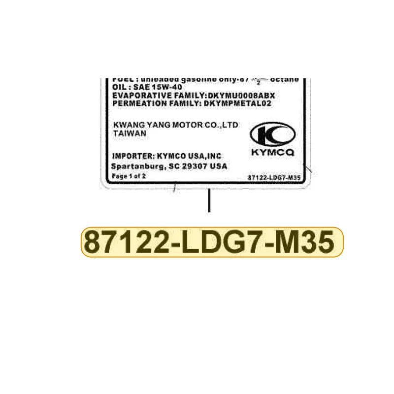 87122-LDG7-M35-T01 MARK EVAPORATIVE E/M — diagram cutout