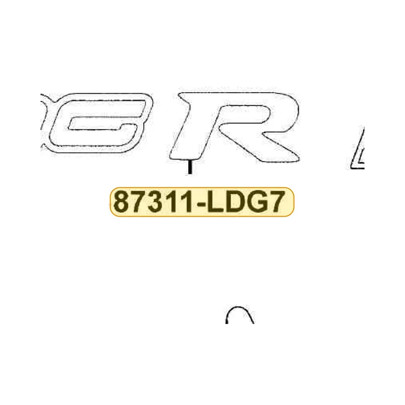 87311-LDG7-E00-T03 EMB R MARK — diagram cutout