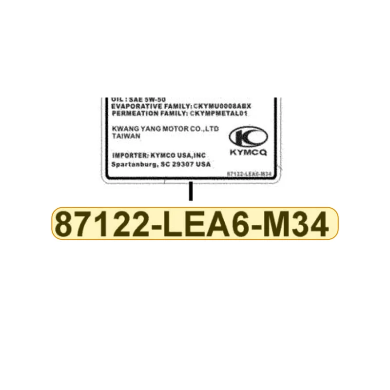 87122-LEA6-M34-T01 MARK EVAPORATIVE E/M — diagram cutout