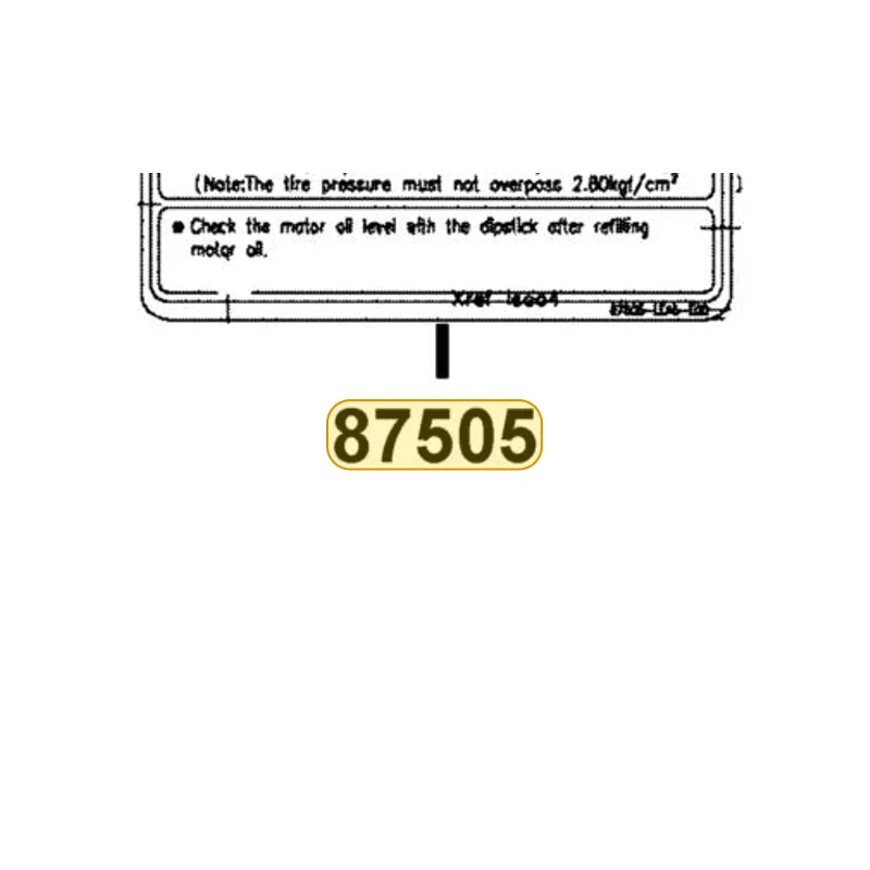 87505-LEA5-E00-T01 LABEL TIRE — diagram cutout