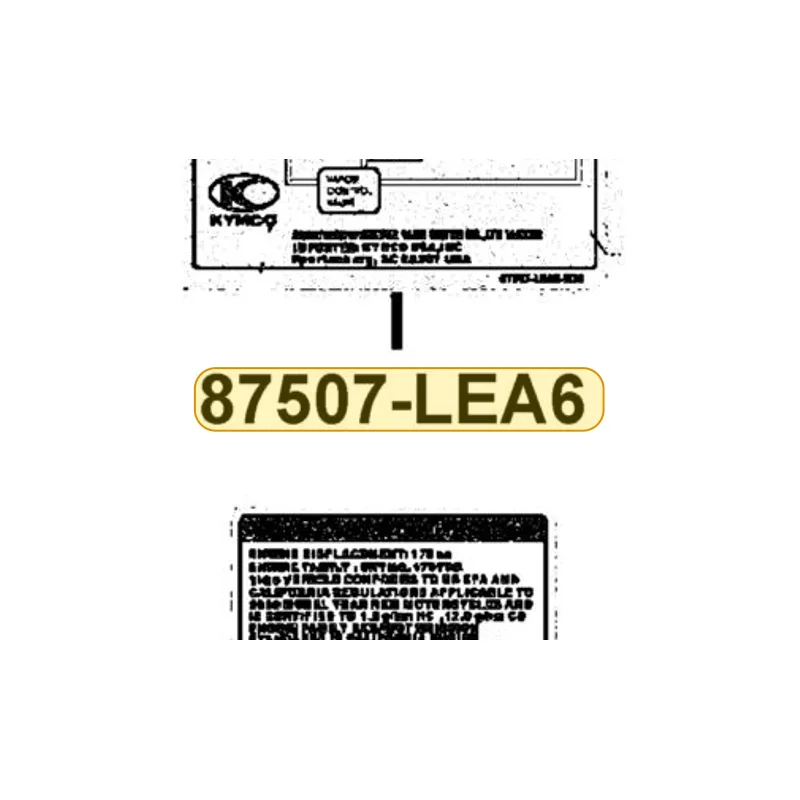 87507-LEA6-M30-T01 MARK OF CANISTER L/O — diagram cutout