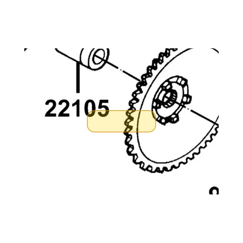 22105-KACA-900 BOSS DRIVE FACE **KCA — diagram cutout