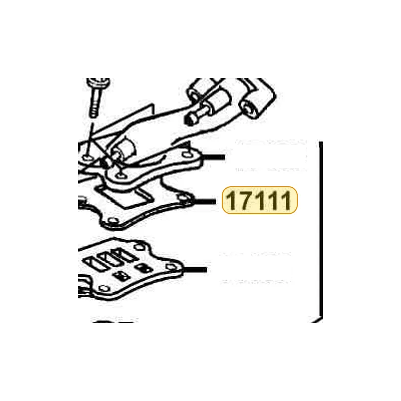 17111-GLW0-980 GASKET INLET PIPE A A — diagram cutout