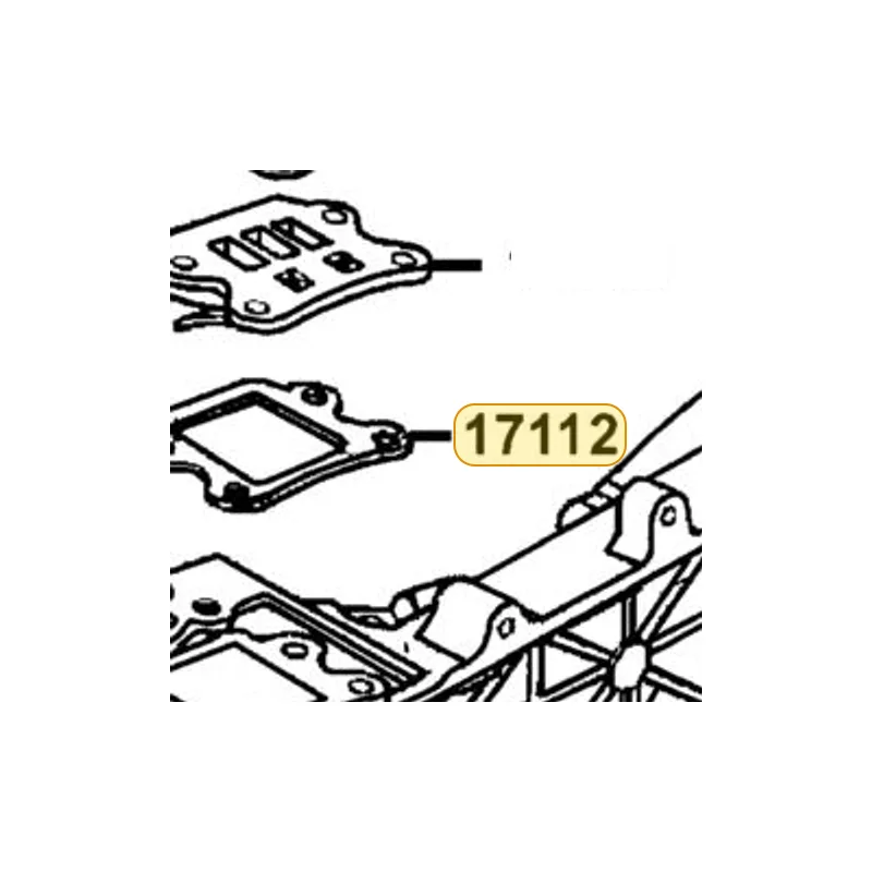 17112-GLW0-980 GASKET INLET PIPE B A — diagram cutout