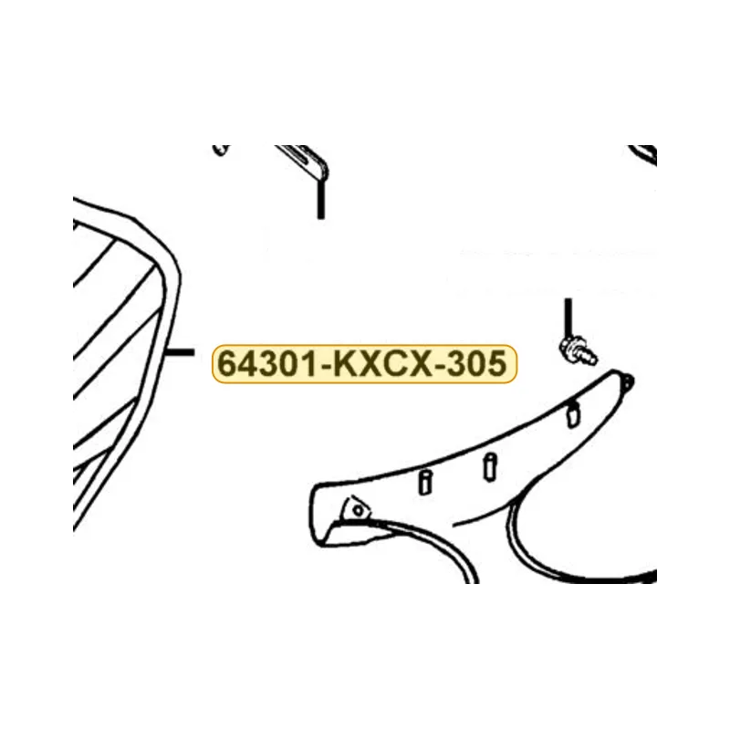 64301-KXCX-305-BMB COVER SET FR — diagram cutout