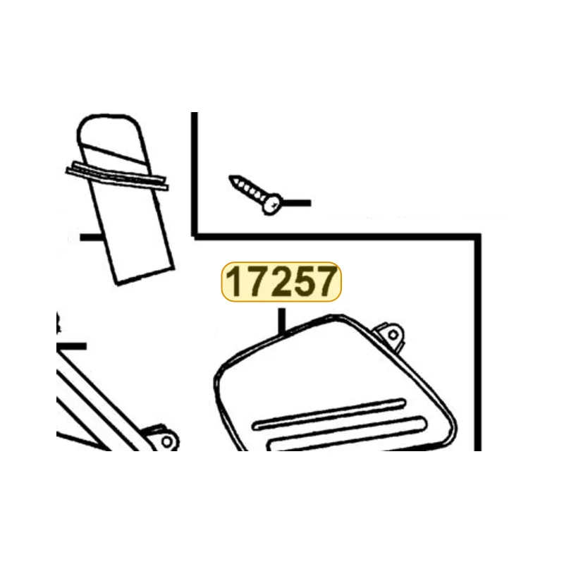 17257-KXCX-900 DUCT AIR/C COVER — diagram cutout