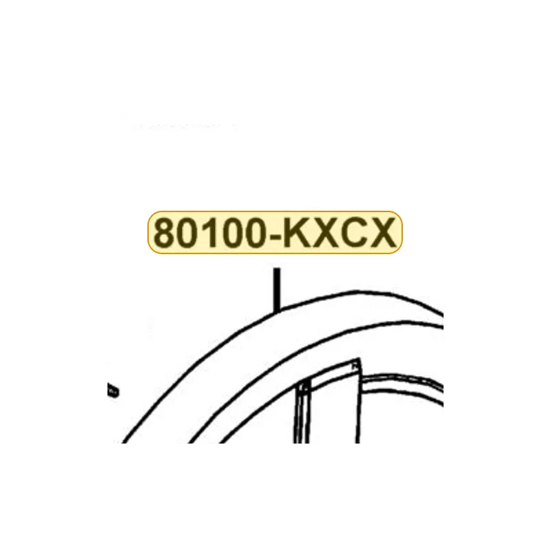 80100-KXCX-E00 FENDER RR TIRE — diagram cutout