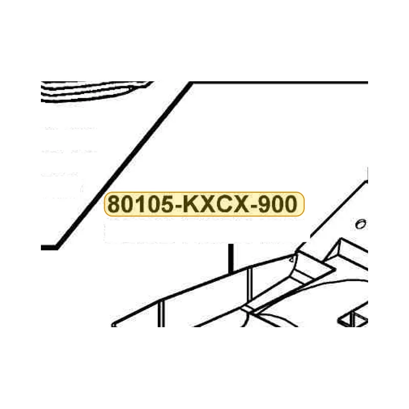80105-KXCX-900-N1R FENDER RR (Black) — diagram cutout
