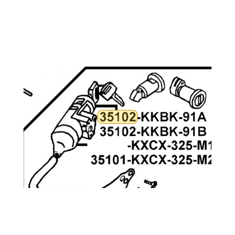 35102-KKBK-91B COLLAR MAIN SW — diagram cutout
