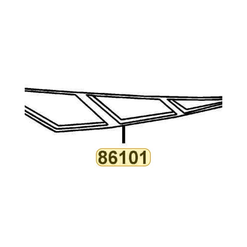 86101-KXCX-E80-T02 STRIPE FR COVER — diagram cutout
