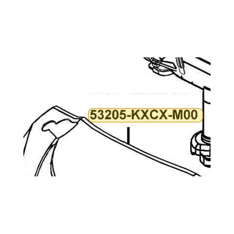 53205-KXCX-M00-N8P COVER FR HANDLE (Bright Silver) — diagram cutout