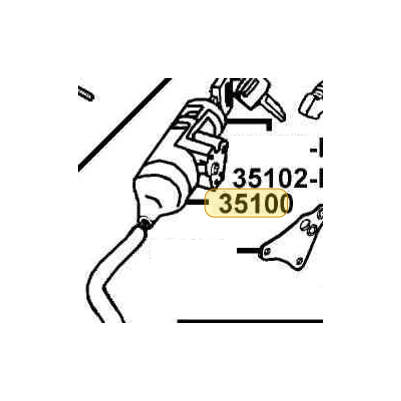 35100-KCAC-305-M1 SW SET COMB & LOCK — diagram cutout