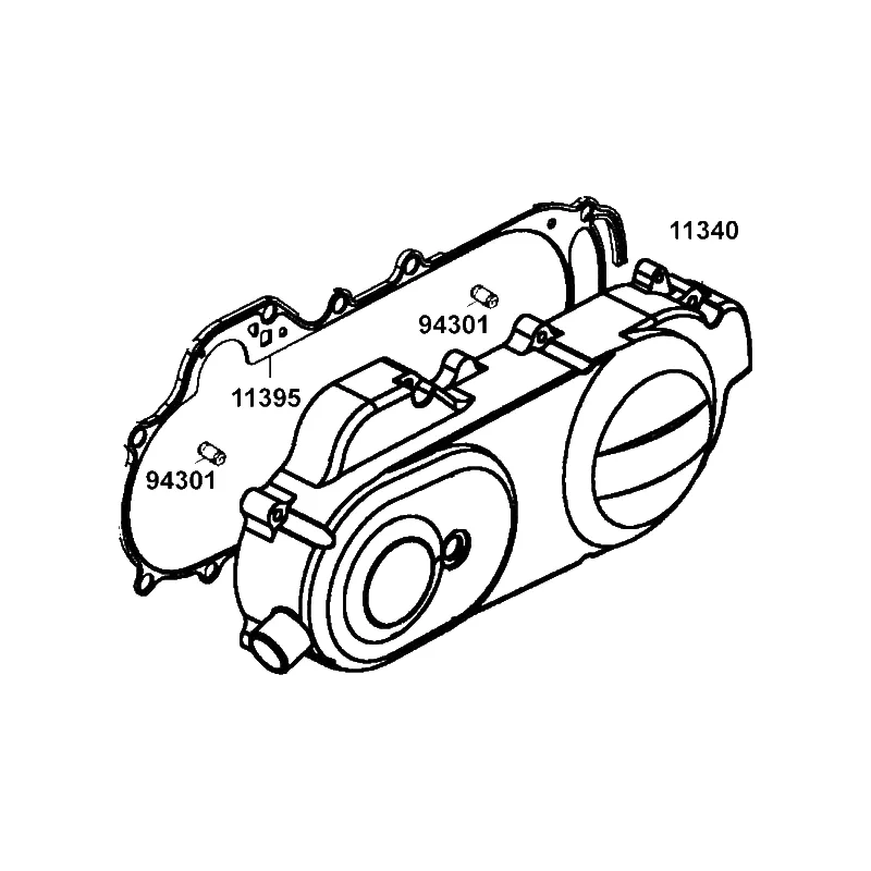 11340-KGBG-900-N8A COVER COMP L SIDE (Bright Silver) — diagram cutout