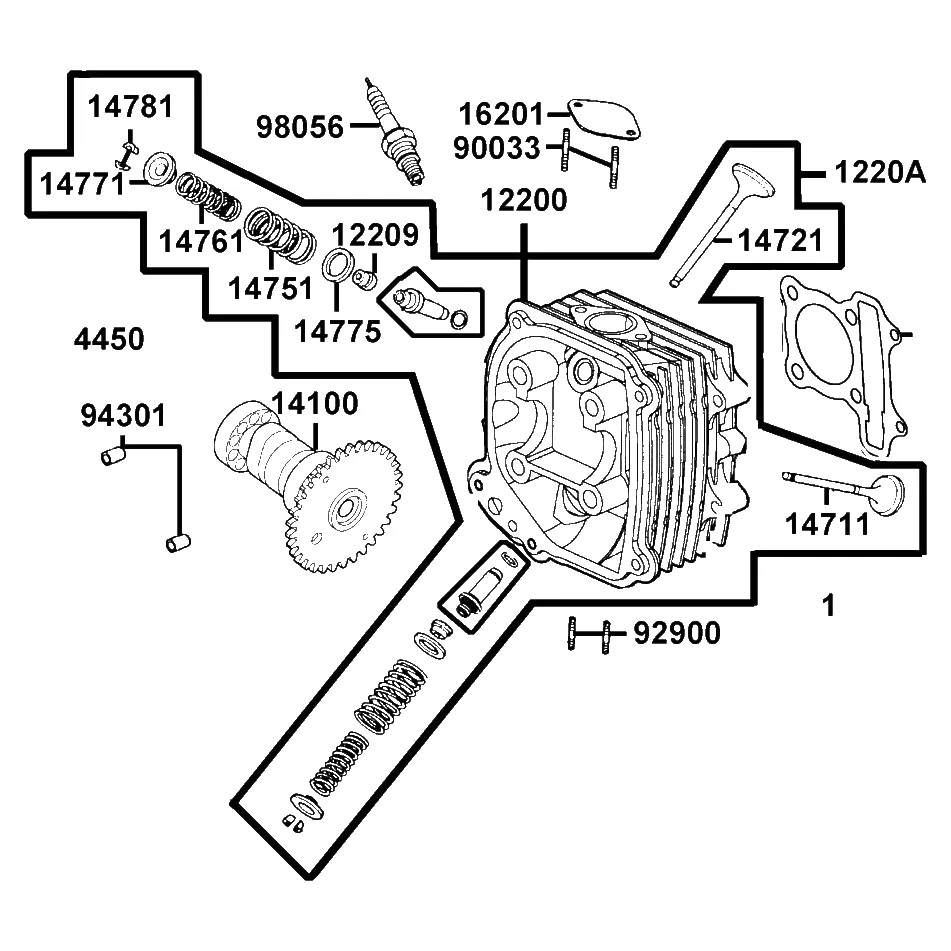 1220A-KUDU-C00 HEAD ASSY CYLN — diagram cutout
