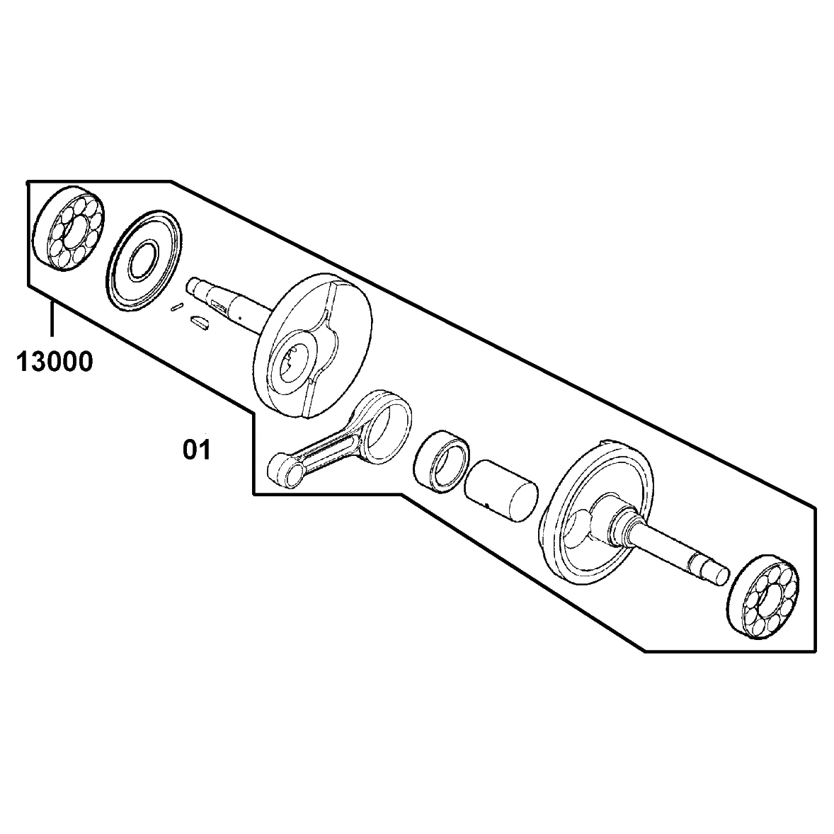 13000-ABD2-C00 CRANK SHAFT COMP — diagram cutout