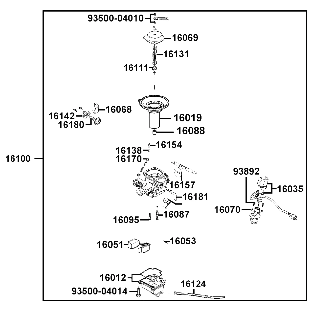 16100-LHA2-M32 CARBURETOR ASSY — diagram cutout