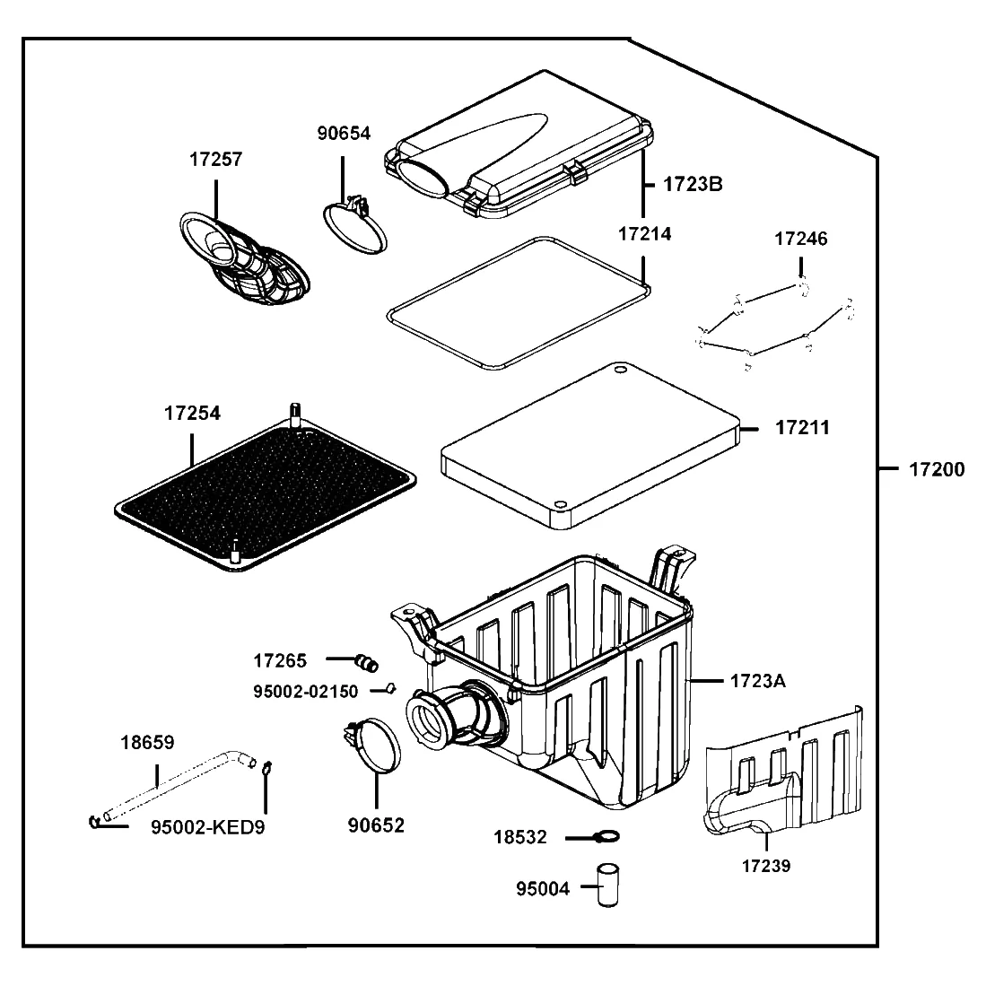 17200-AGA8-M01 AIR/C ASSY — diagram cutout