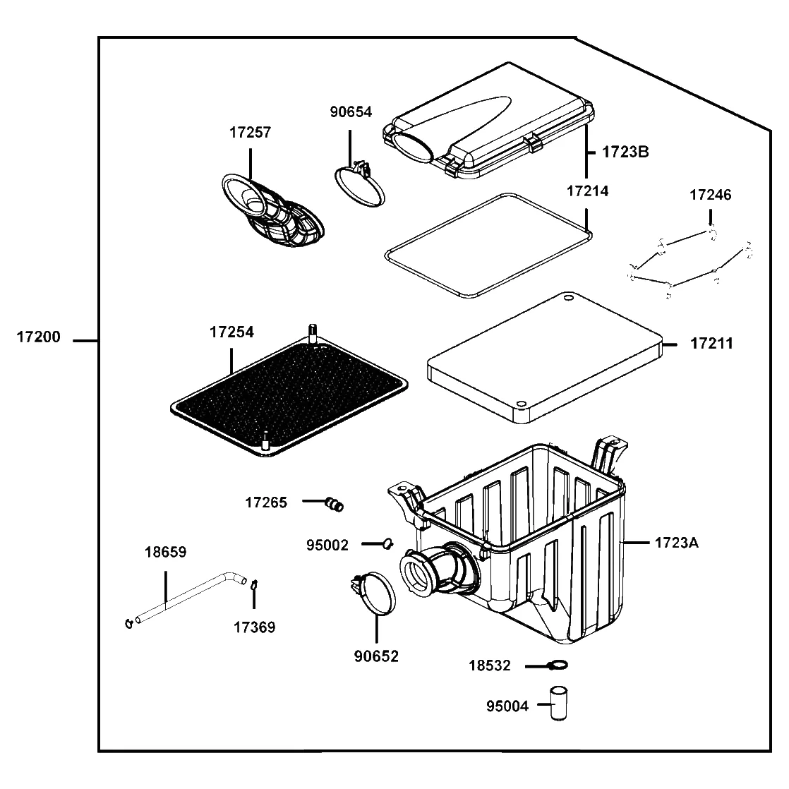 17200-LKM5-E00 AIR/C ASSY — diagram cutout
