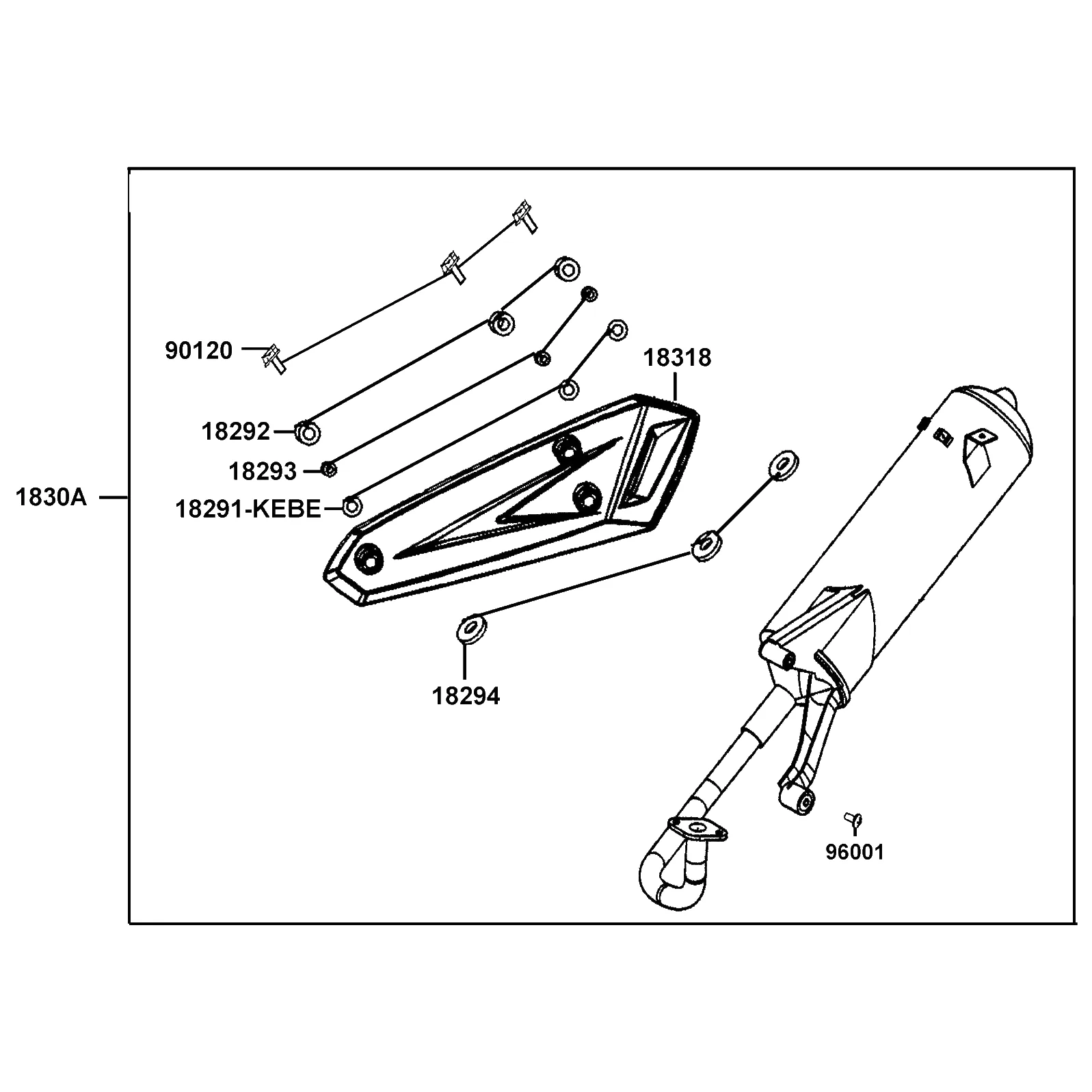 1830A-ADA9-M31 MUFFLER ASSY EXHAUST — diagram cutout