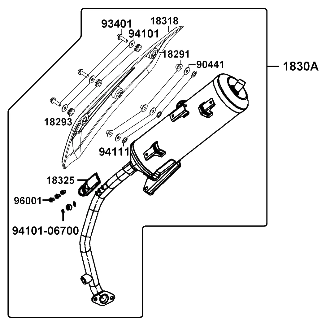 1830A-AEA7-M30-N1P MUFFLER ASSY EXH — diagram cutout