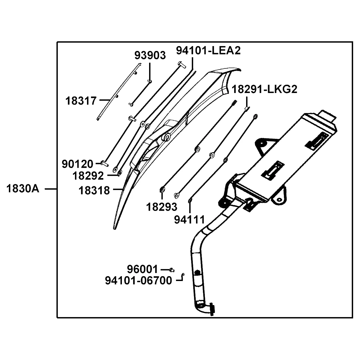 1830A-AEB9-M30-D0M MUFFLER ASSY EXH — diagram cutout