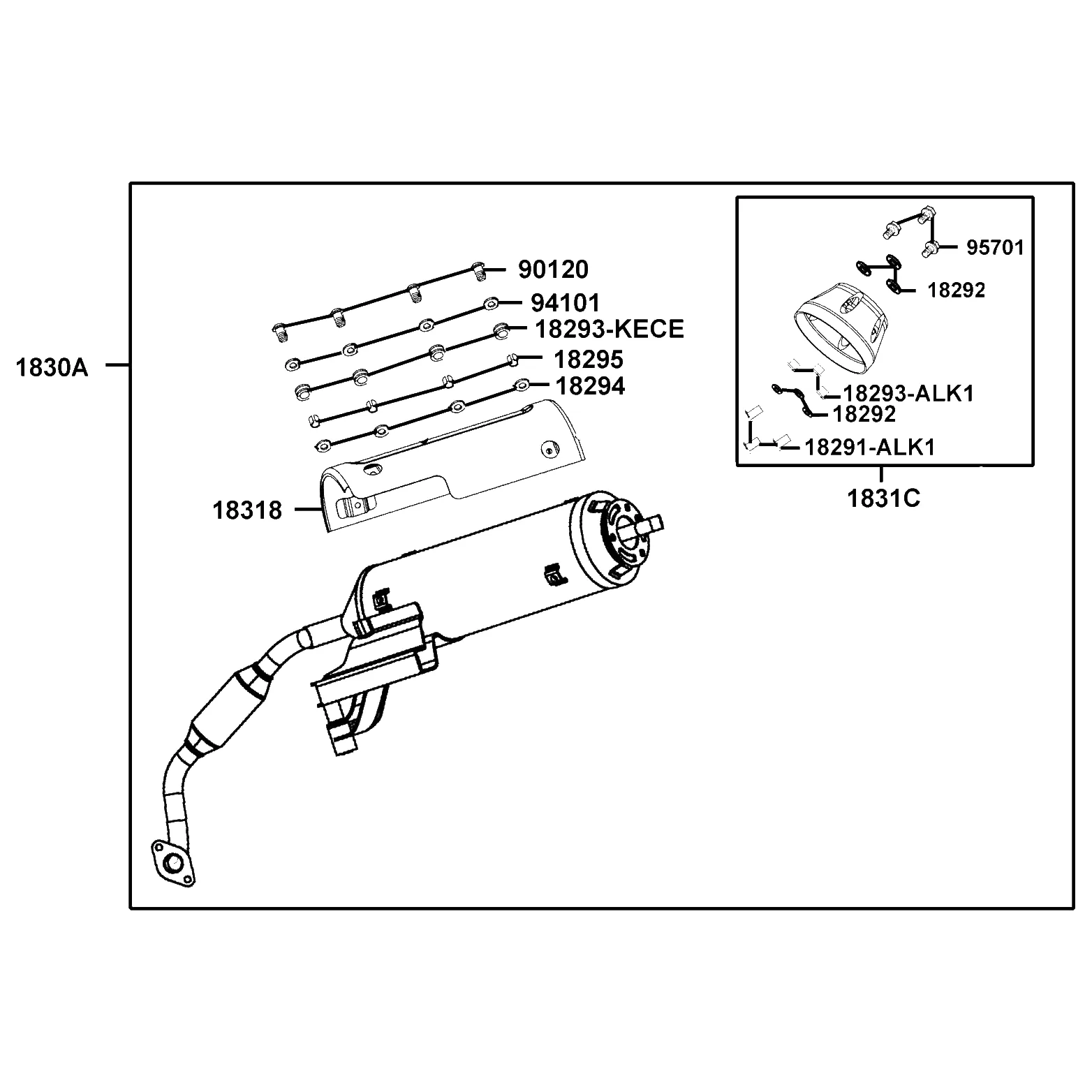1830A-BLA2-M30-HJA MUFFLER ASSY EXH — diagram cutout
