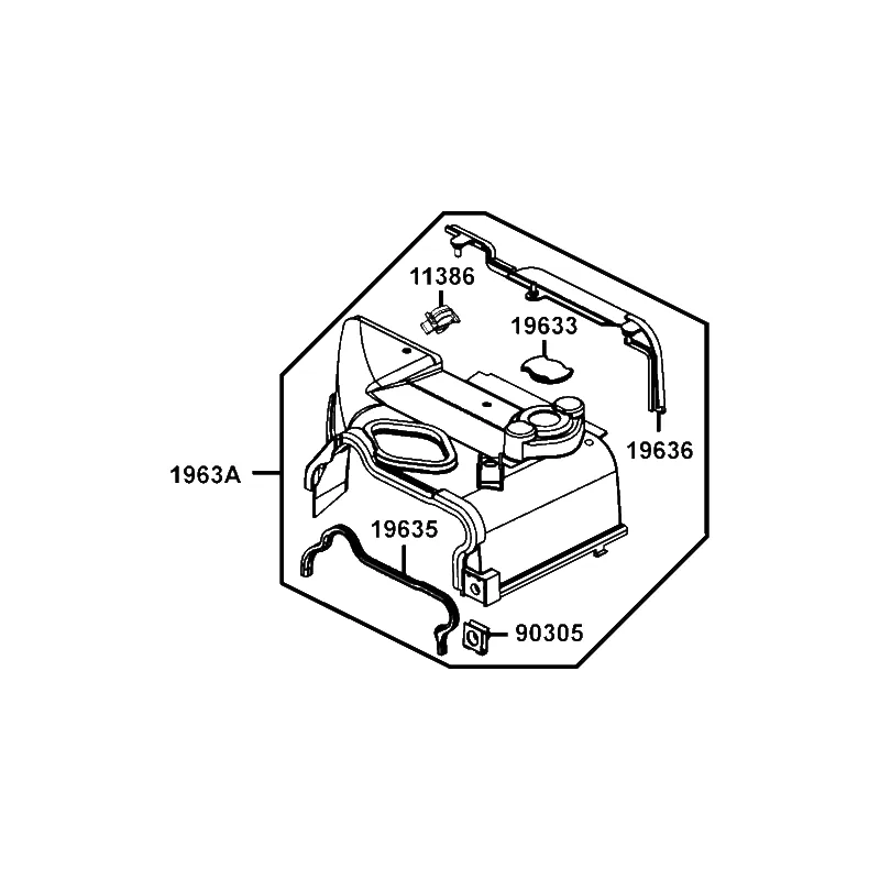1963A-LEA1-900 SHROUD ASSY B — diagram cutout