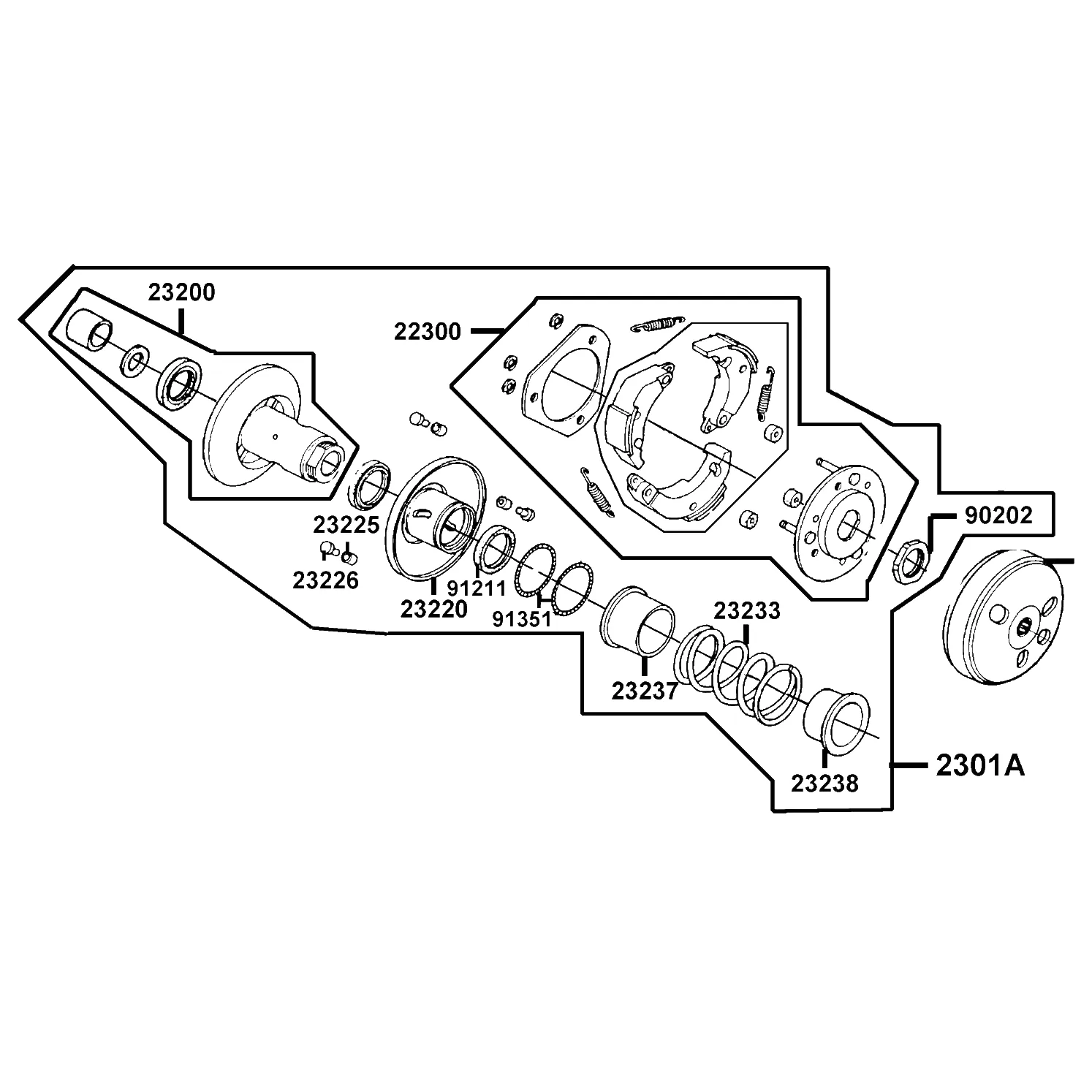 2301A-KEC6-C00 PULLEY SUB ASSY — diagram cutout