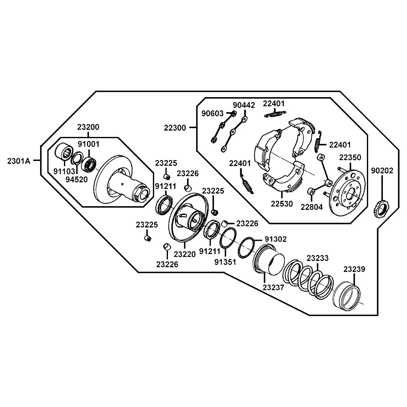 2301A-LAB4-900 PULLEY SUB ASSY DRIVEN — diagram cutout