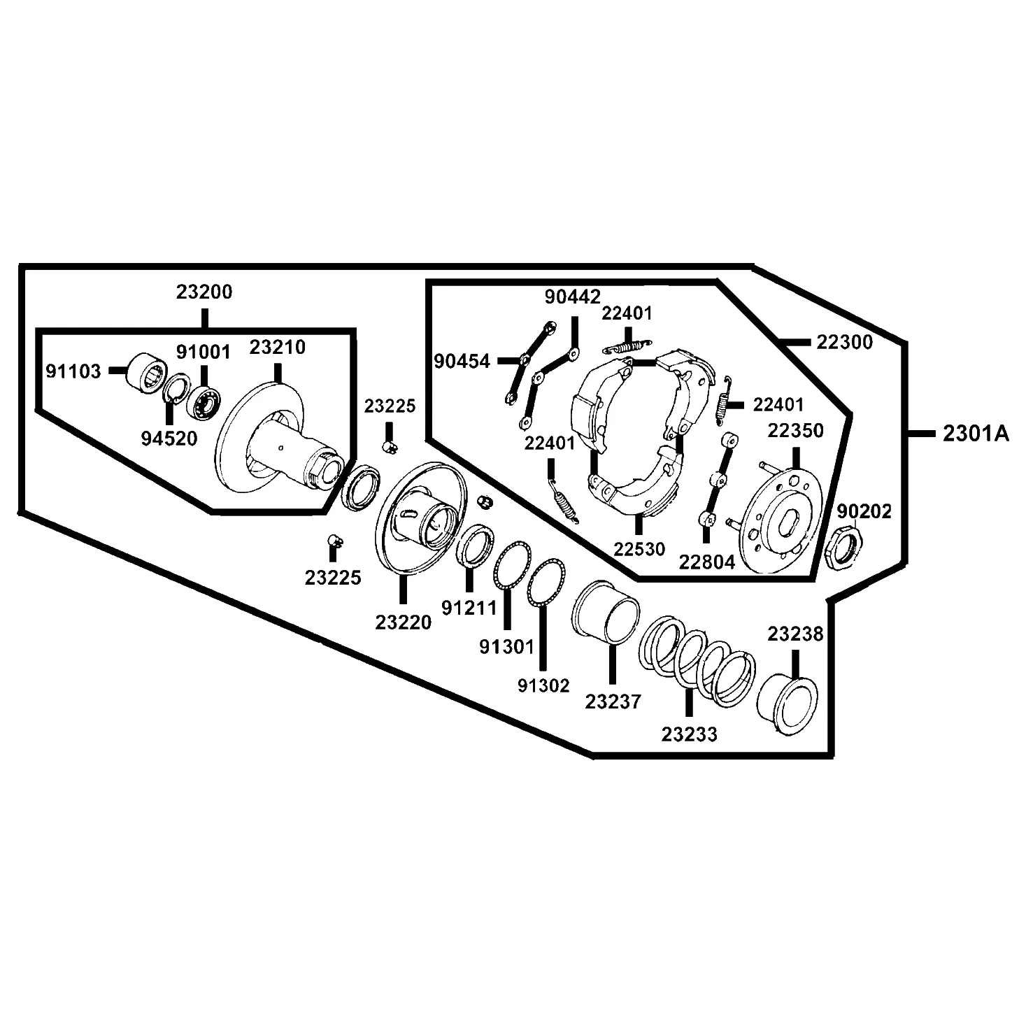 2301A-LDC8-C10 PULLEY SUB ASSY — diagram cutout