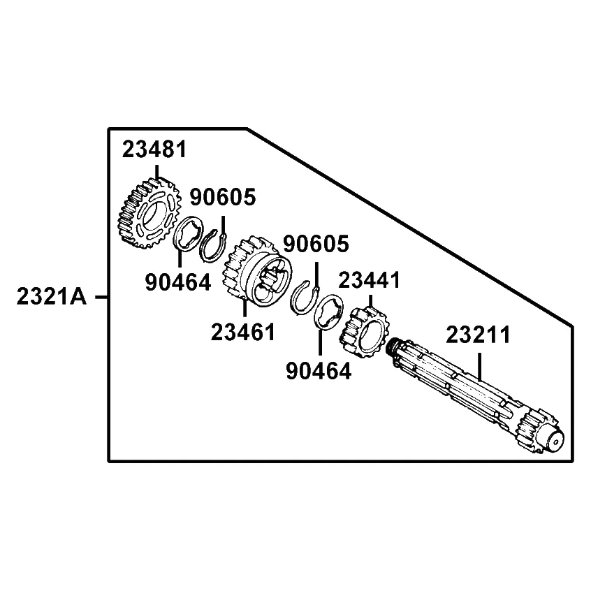 2321A-LCA7-C10 MAIN TRANSMISSION ASSY — diagram cutout