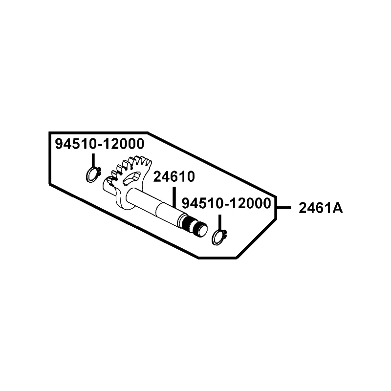 2461A-PWB1-900 SPINDLE ASSY DRUM SHIFT — diagram cutout