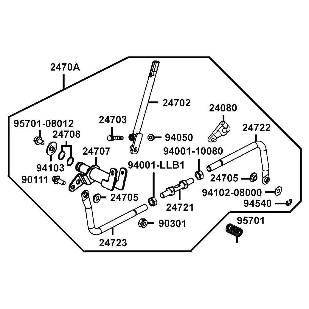 2470A-LGN5-E00 FWD / REV SHIFT ASSY — diagram cutout