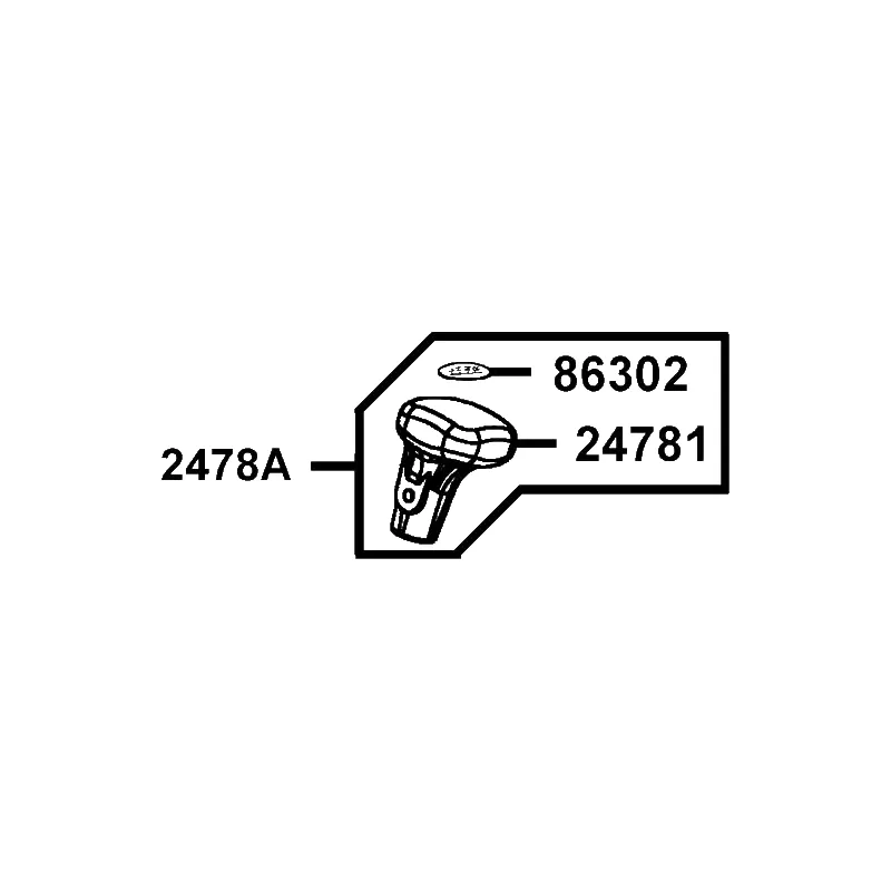 2478A-LFA5-E00 SHIFTER KNOB ASSY — diagram cutout