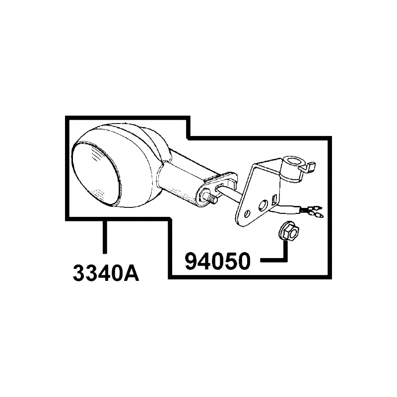 3340A-LDC8-M30 WINKER ASSY R FR — diagram cutout