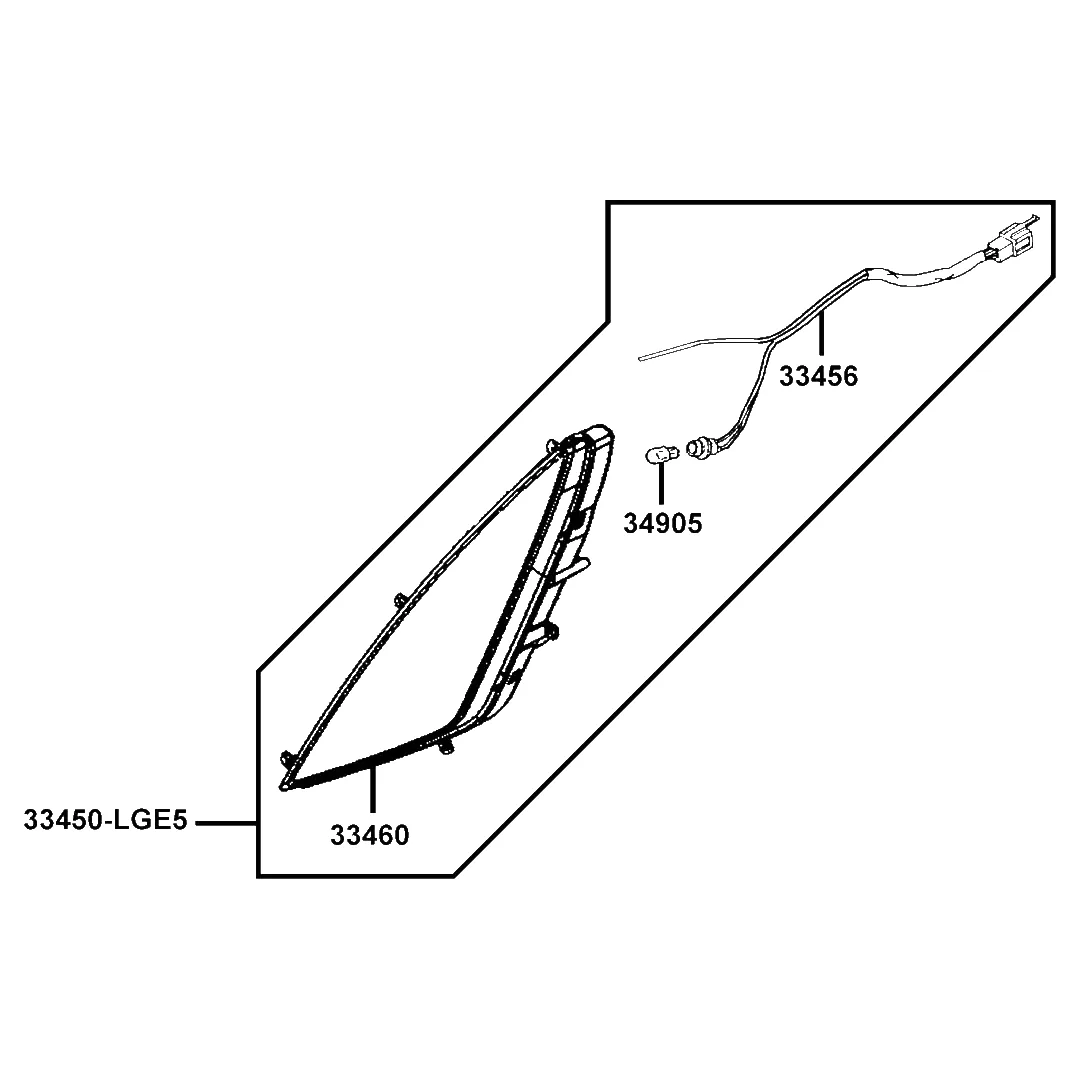 33450-LGE5-M30 WINKER ASSY LH FR — diagram cutout
