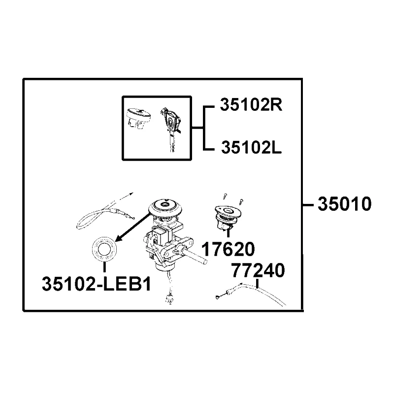 35010-ABD2-E00 KEY SET — diagram cutout