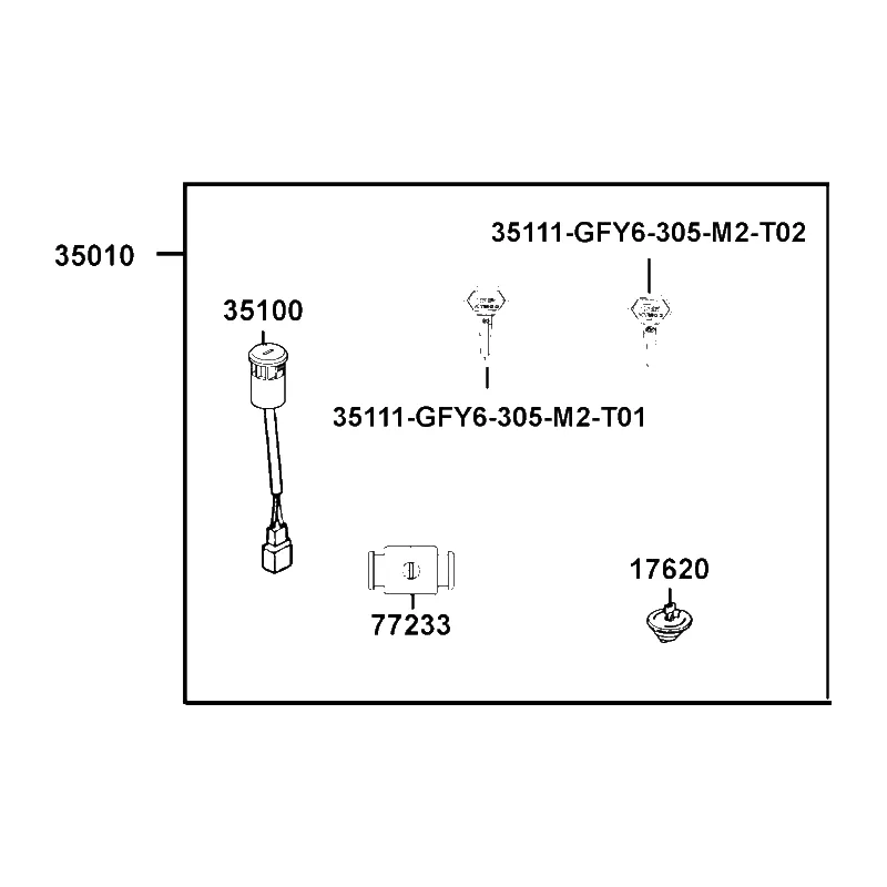 35010-ACB2-M00 KEY SET — diagram cutout