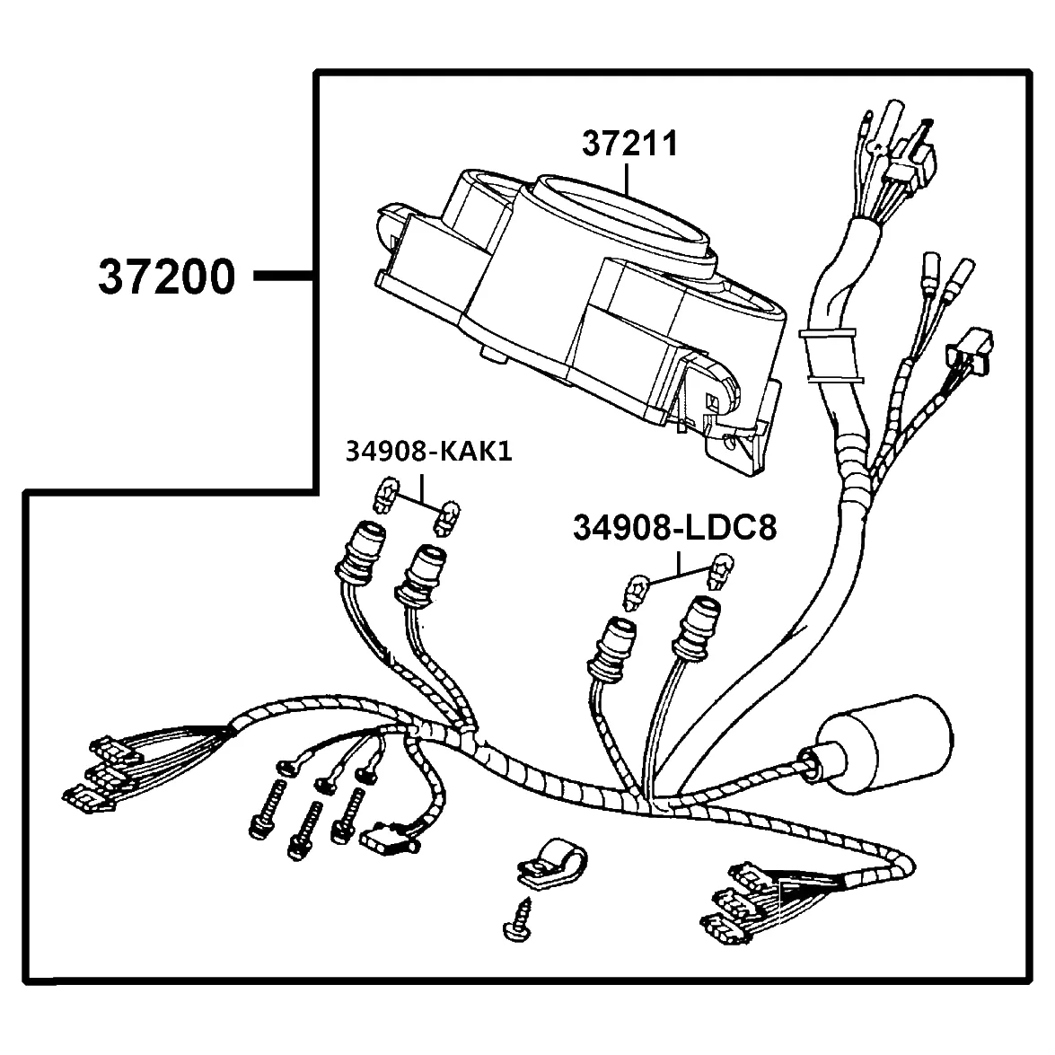 37200-LDF7-M30 METER ASSY SPEED — diagram cutout
