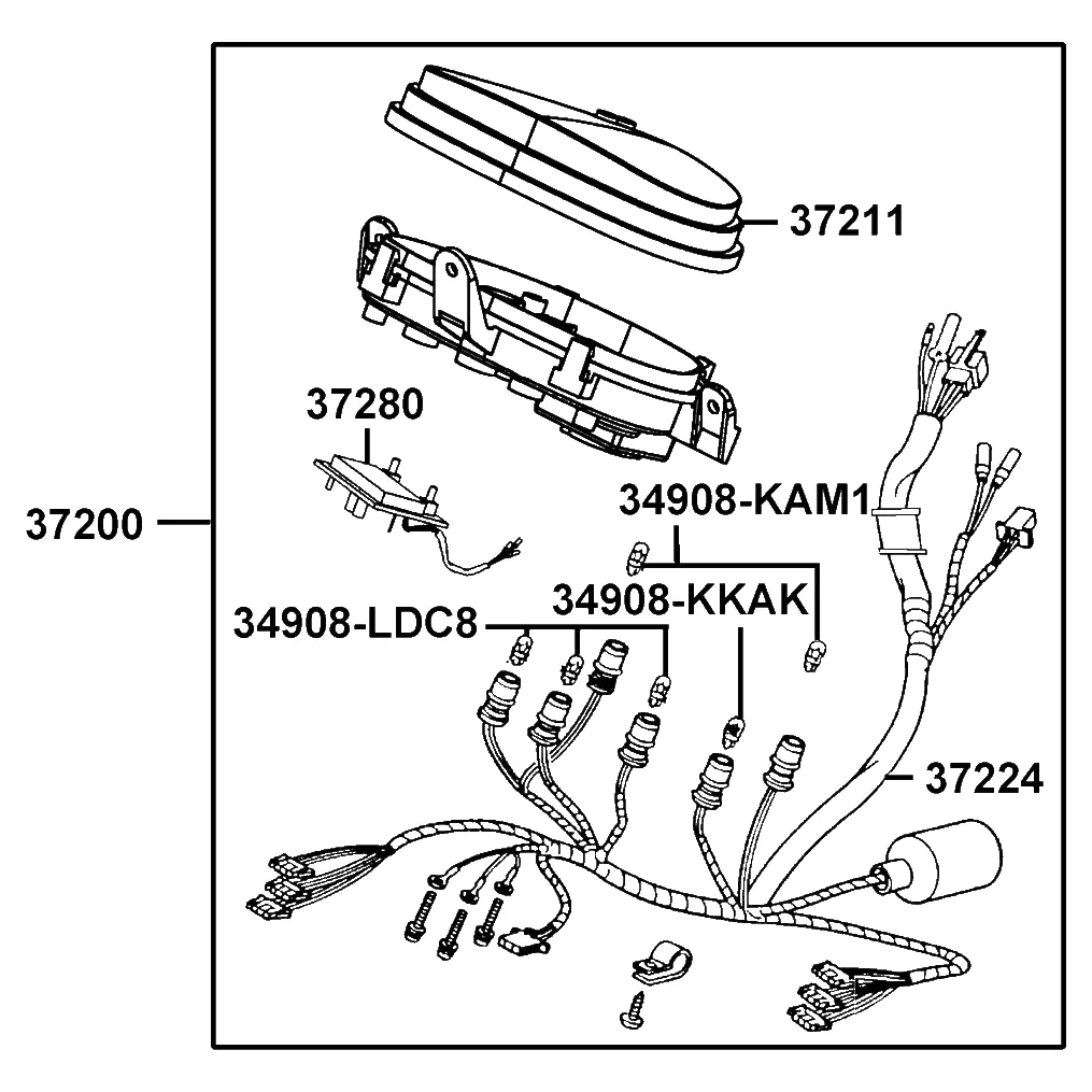37200-LGR4-M30 METER ASSY SPEED — diagram cutout