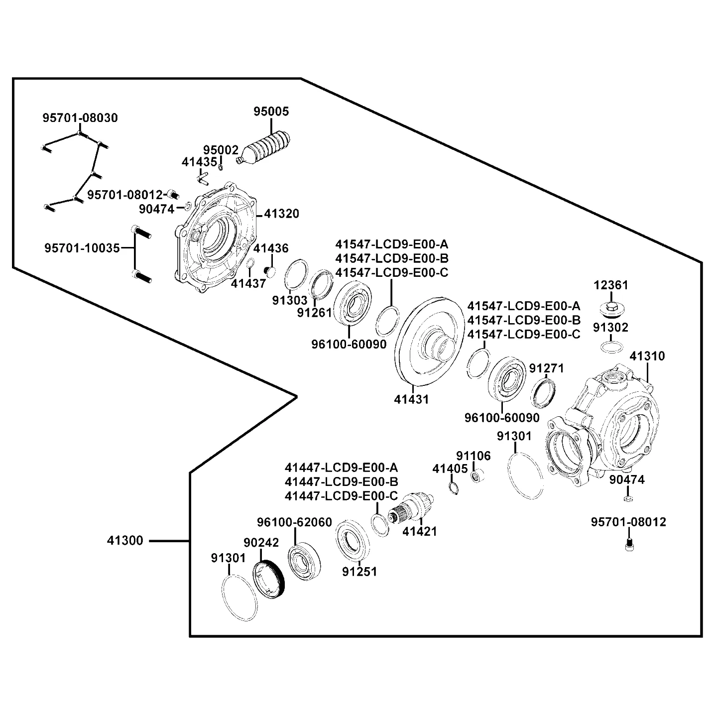 41300-LCD9-E01 GEAR ASSY RR FINAL — diagram cutout