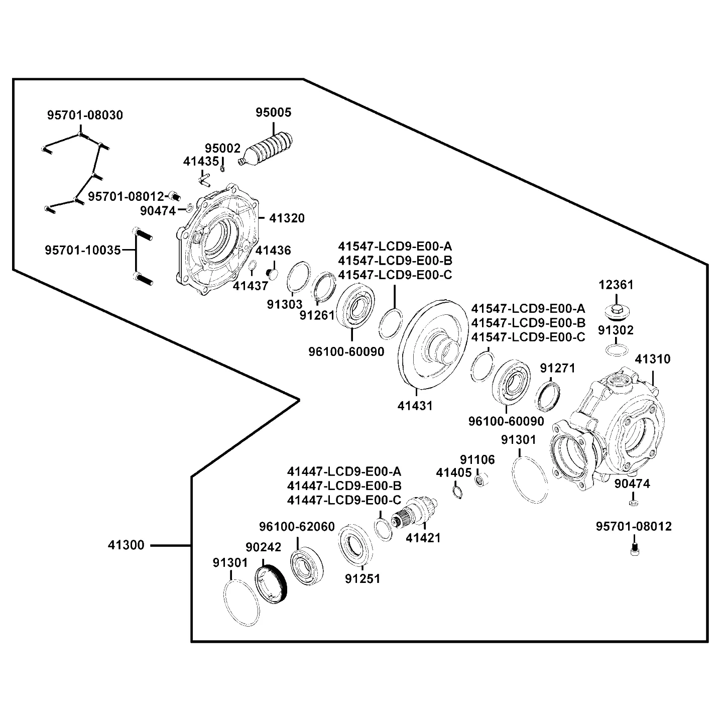 41300-PRB3-900 GEAR ASSY RR FINAL — diagram cutout